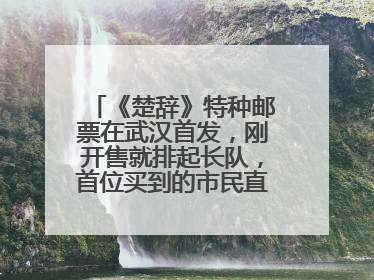 《楚辞》特种邮票在武汉首发，刚开售就排起长队，首位买到的市民直呼激动