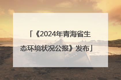 《2024年青海省生态环境状况公报》发布
