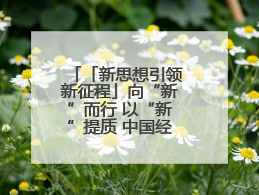 「新思想引领新征程」向“新”而行 以“新”提质 中国经济新动能澎湃