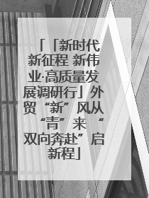 「新时代 新征程 新伟业·高质量发展调研行」外贸“新”风从“青”来 “双向奔赴”启新程