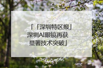 「深圳特区报」深圳AI眼镜再获显著技术突破