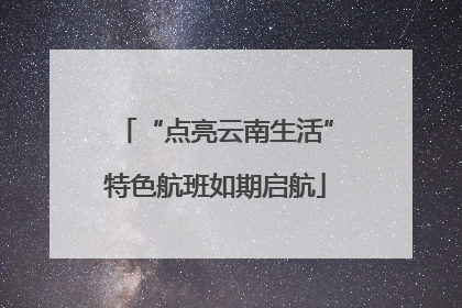 “点亮云南生活”特色航班如期启航