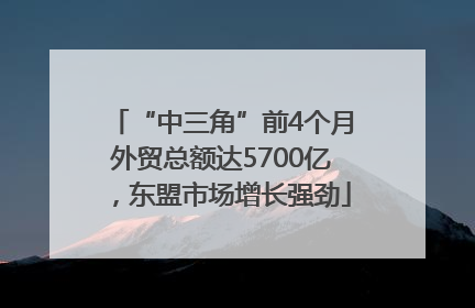 “中三角”前4个月外贸总额达5700亿，东盟市场增长强劲