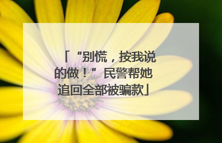 “别慌，按我说的做！”民警帮她追回全部被骗款