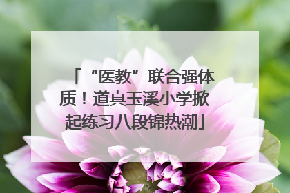 “医教”联合强体质！道真玉溪小学掀起练习八段锦热潮
