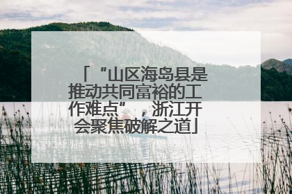 “山区海岛县是推动共同富裕的工作难点”，浙江开会聚焦破解之道
