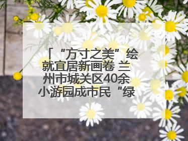 “方寸之美”绘就宜居新画卷 兰州市城关区40余小游园成市民“绿色福利”打卡地