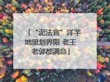 “泥法官”洋芋地里划界限 老王老郭都满意