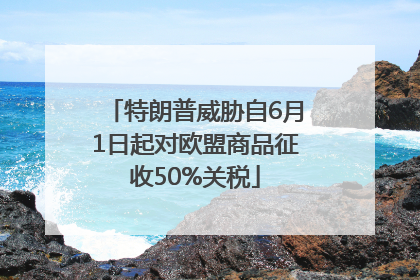 特朗普威胁自6月1日起对欧盟商品征收50%关税