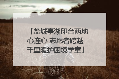 盐城亭湖印台两地心连心 志愿者跨越千里暖护困境学童