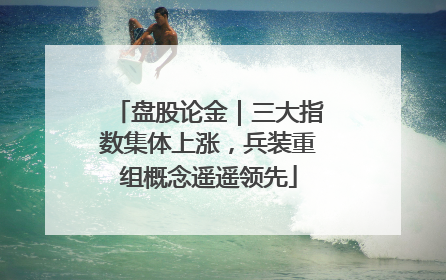 盘股论金｜三大指数集体上涨，兵装重组概念遥遥领先