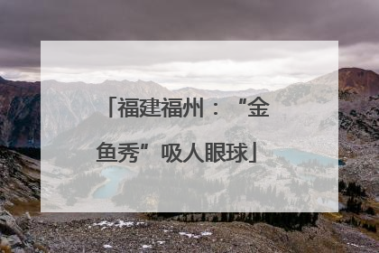 福建福州：“金鱼秀”吸人眼球