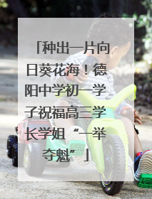 种出一片向日葵花海！德阳中学初一学子祝福高三学长学姐“一举夺魁”