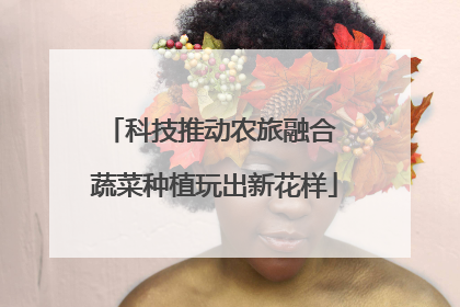 科技推动农旅融合 蔬菜种植玩出新花样