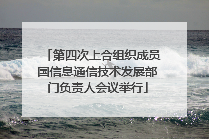 第四次上合组织成员国信息通信技术发展部门负责人会议举行