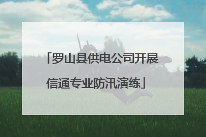 罗山县供电公司开展信通专业防汛演练