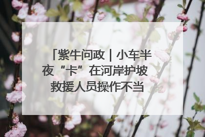 紫牛问政｜小车半夜“卡”在河岸护坡 救援人员操作不当致小车翻下河，然后直接走人了