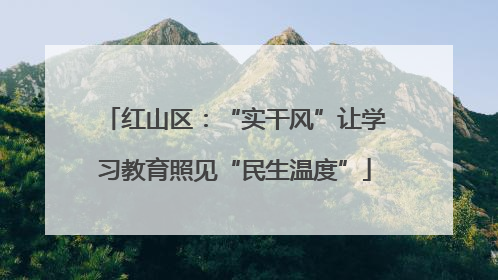 红山区：“实干风”让学习教育照见“民生温度”