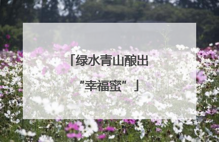 绿水青山酿出“幸福蜜”