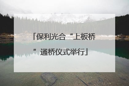 保利光合“上板桥”通桥仪式举行