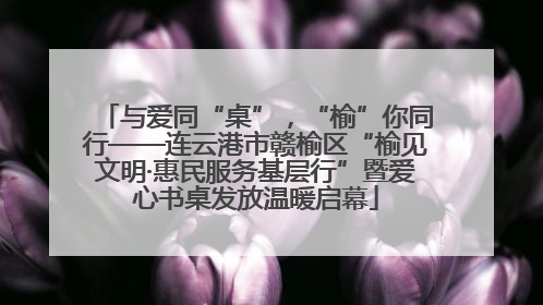 与爱同“桌”，“榆”你同行——连云港市赣榆区“榆见文明·惠民服务基层行”暨爱心书桌发放温暖启幕
