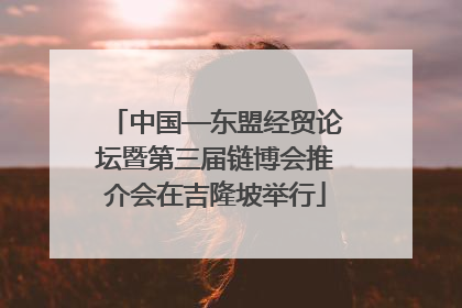 中国—东盟经贸论坛暨第三届链博会推介会在吉隆坡举行