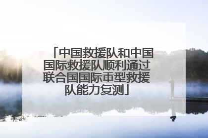 中国救援队和中国国际救援队顺利通过联合国国际重型救援队能力复测