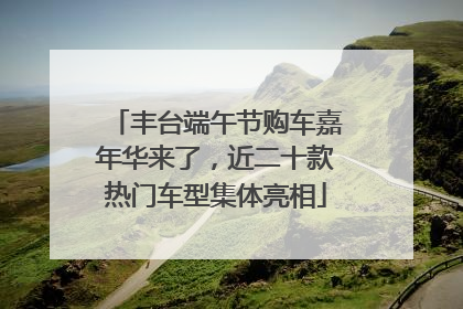 丰台端午节购车嘉年华来了，近二十款热门车型集体亮相