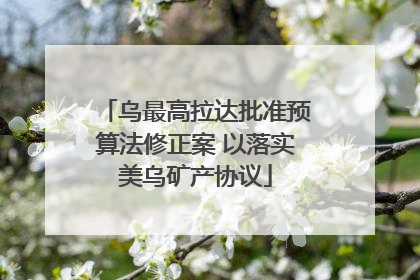 乌最高拉达批准预算法修正案 以落实美乌矿产协议