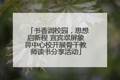 书香润校园，思想启新程 宜宾翠屏象鼻中心校开展骨干教师读书分享活动