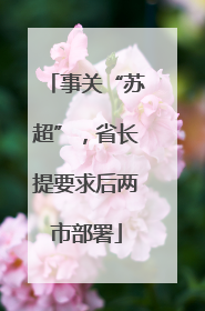事关“苏超”，省长提要求后两市部署