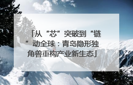 从“芯”突破到“链”动全球：青岛隐形独角兽重构产业新生态