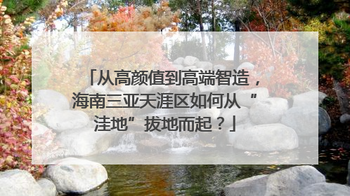 从高颜值到高端智造，海南三亚天涯区如何从“洼地”拔地而起？