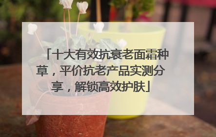 十大有效抗衰老面霜种草，平价抗老产品实测分享，解锁高效护肤