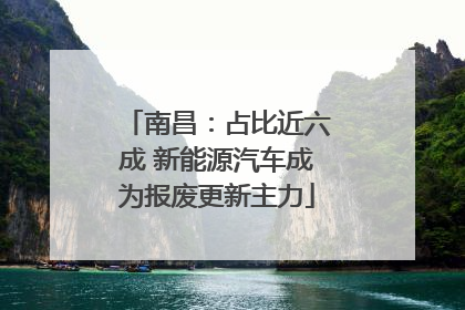 南昌：占比近六成 新能源汽车成为报废更新主力