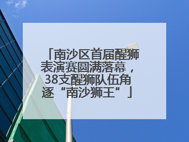 南沙区首届醒狮表演赛圆满落幕，38支醒狮队伍角逐“南沙狮王”