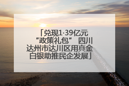 兑现1·39亿元“政策礼包” 四川达州市达川区用真金白银助推民企发展