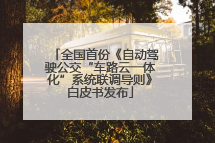 全国首份《自动驾驶公交“车路云一体化”系统联调导则》白皮书发布
