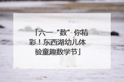 六一“数”你精彩！东西湖幼儿体验童趣数学节