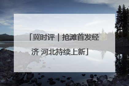 冀时评｜抢滩首发经济 河北持续上新