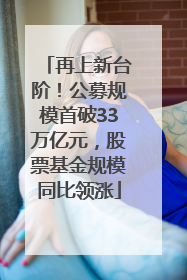 再上新台阶！公募规模首破33万亿元，股票基金规模同比领涨