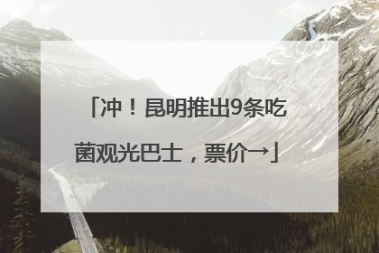 冲！昆明推出9条吃菌观光巴士，票价→