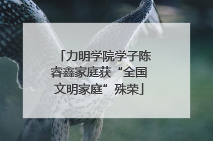 力明学院学子陈睿鑫家庭获“全国文明家庭”殊荣
