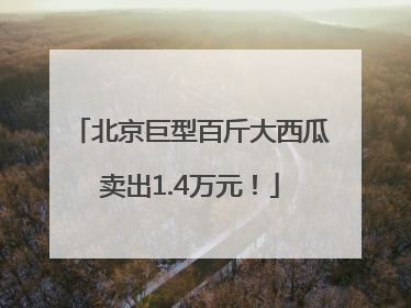 北京巨型百斤大西瓜卖出1.4万元！