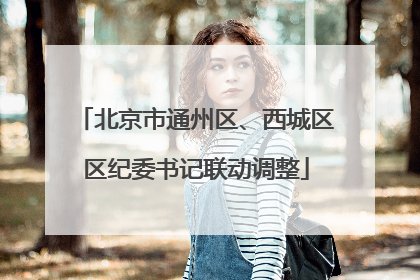 北京市通州区、西城区区纪委书记联动调整