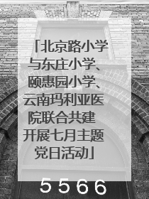 北京路小学与东庄小学、颐惠园小学、云南玛利亚医院联合共建 开展七月主题党日活动