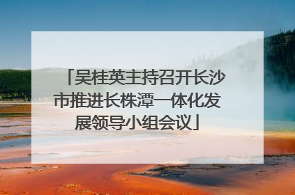 吴桂英主持召开长沙市推进长株潭一体化发展领导小组会议