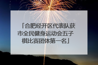 合肥经开区代表队获市全民健身运动会五子棋比赛团体第一名