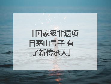 国家级非遗项目茅山号子 有了新传承人