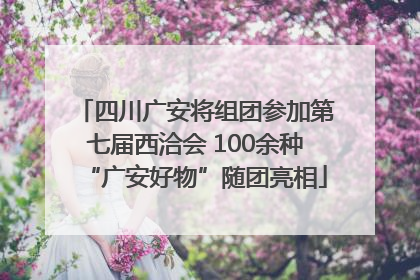 四川广安将组团参加第七届西洽会 100余种“广安好物”随团亮相